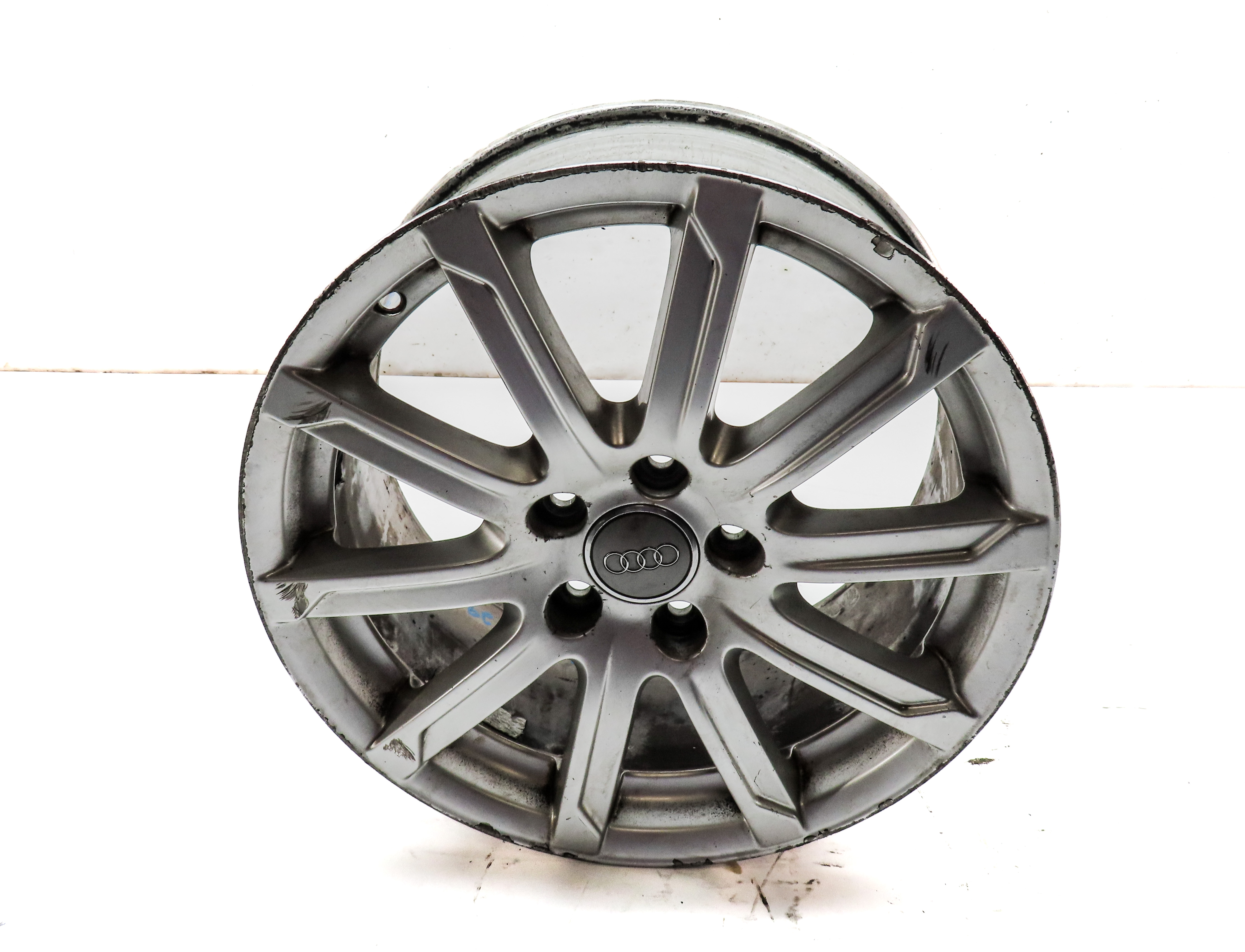 2009-2013 AUDI A3 (8P) 17x7.5 STRAIGHT 10-SPOKE ALUMINUM ALLOY WHEEL RIM — exact item pictured